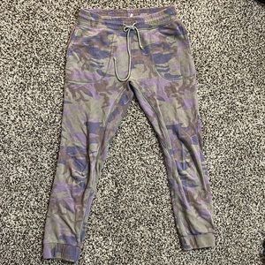 FREE PEOPLE Purple Camo Joggers